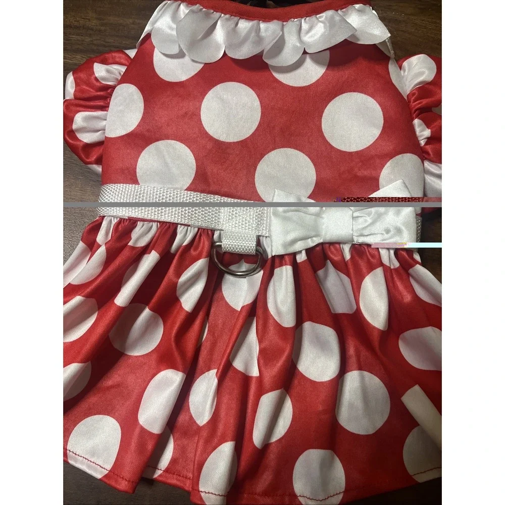 Disney Minnie Mouse Polka Dot Costume Harness for Dogs Small 6-10 lbs